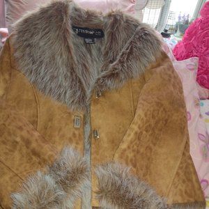 Outerwear by Lisa Faux Fur Coat New